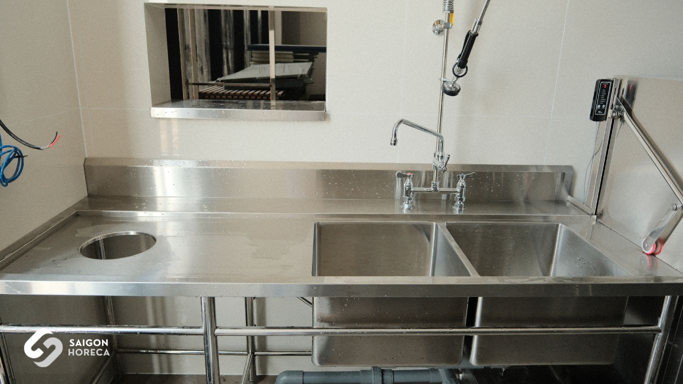 installing industrial sink