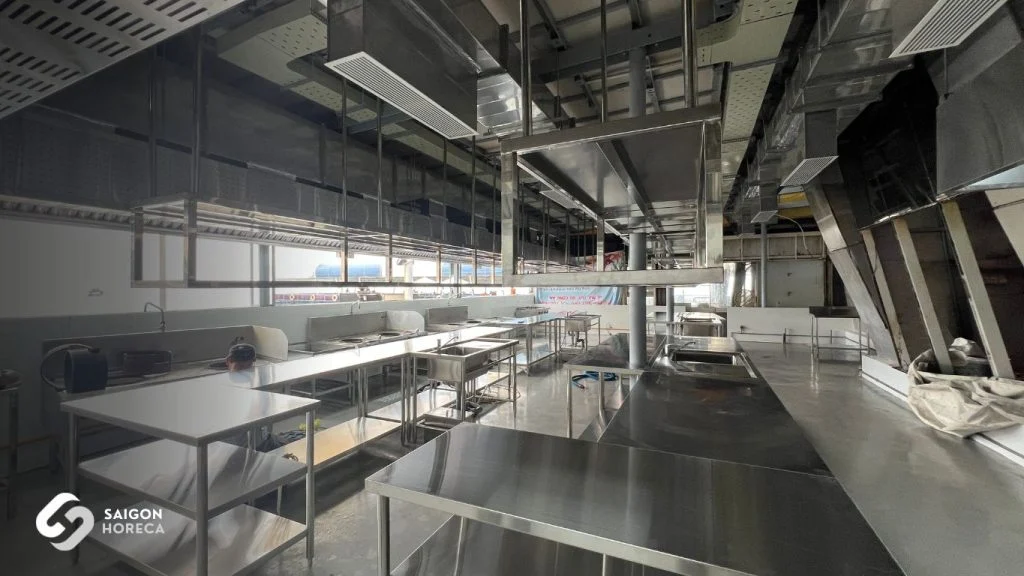 Optimize space with 50m2 restaurant kitchen design - Secret from Saigon Horeca