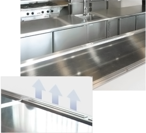 Bếp Bàn Nướng Teppanyaki Airflow Fan Grill — Teppanyaki with Smoke-Deflecting Fan Fujimak