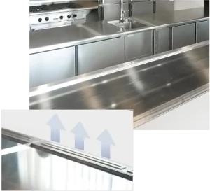 Teppanyaki Airflow Fan Grill — Teppanyaki with Smoke-Deflecting Fan Fujimak