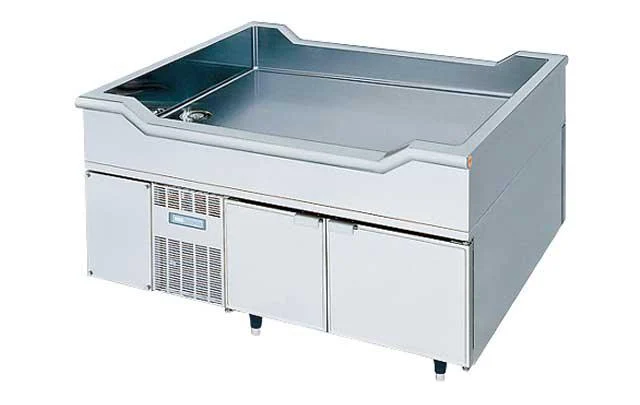 Under-counter cooler/freezer FFSA15-12MA - fish sink w/ Fujimak refrigerator