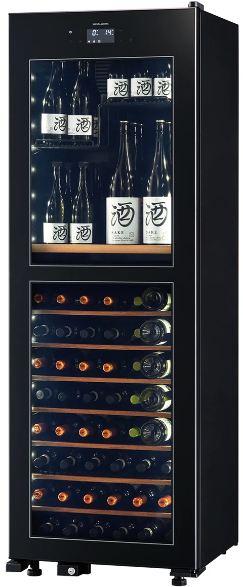 Cool & Freezer Glass Display Cabinet (Showcase) LX95DM2Z-RH-B - wine cooler Fujimak