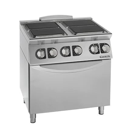 Unika 700 4 SQUARE PLATE ELECTRIC HOB ON ELECTRIC OVEN Giorik CE74QE Electric Stove