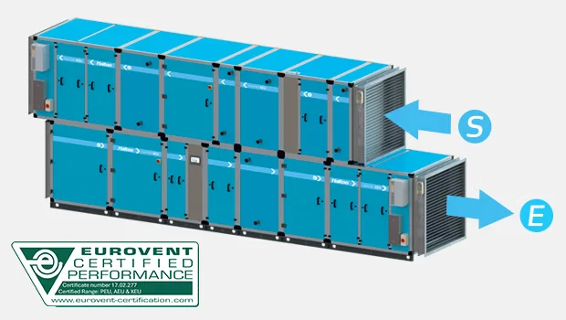 Extenso exhaust and supply Air Handling Unit (CE) Halton