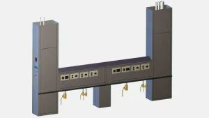 Island Kitchen Utility Distribution System with Capture Bar (UL) Halton