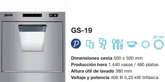 Máy rửa ly / cốc Jemi GS 19 3P