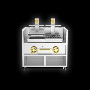 Basque Josper Open Charcoal Grill – Solid Josper Basque Grill PVJ-50-2-1-MB Double grill in one module