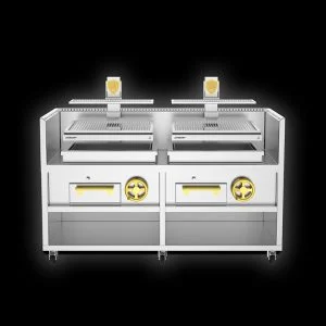 Basque Josper Open Charcoal Grill – Solid Josper Basque Grill PVJ-76-2-2-MB Individual double grill