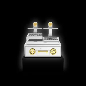 Basque Josper Open Charcoal Grill – Tabletop Josper Basque Grill PVJ-50-2-1-CT Individual Double Grill