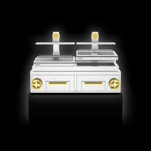 Basque Josper Open Charcoal Grill – Tabletop Josper Basque Grill PVJ-76-2-1-CT Individual Double Grill