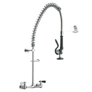 3-Drawer Faucet 87000-1 Wall Mount Commercial Kitchen Sink Faucet 3 Compartment Sink Pre Rinse Faucet Toprinse