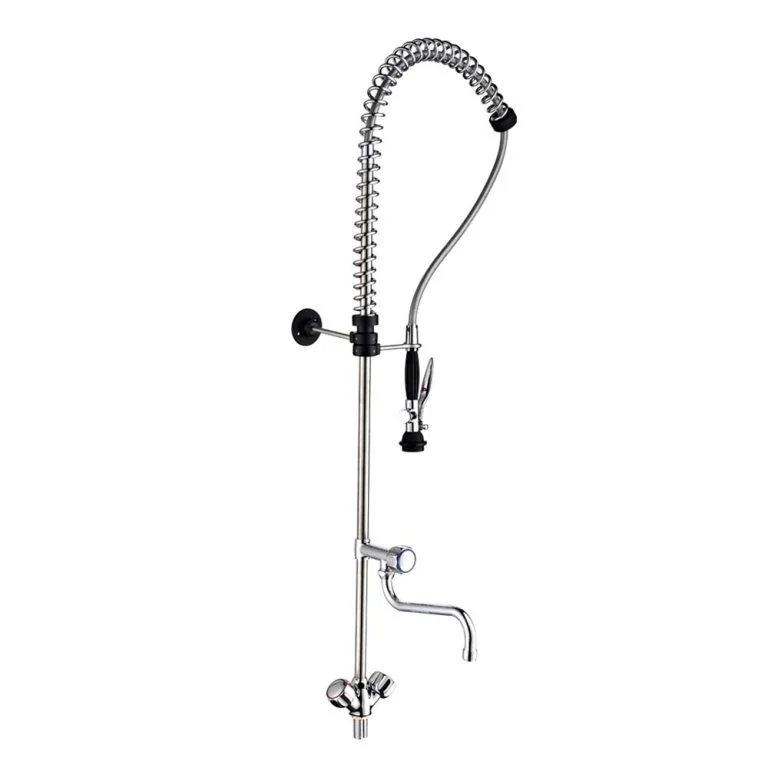 European Market Wash Faucet 90502 Single Hole Deck Mount Europe Mixing Pre Rinse Faucet For Commercial Use Toprinse