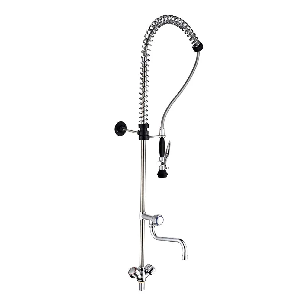 European Market Wash Faucet 90502 Single Hole Deck Mount Europe Mixing Pre Rinse Faucet For Commercial Use Toprinse