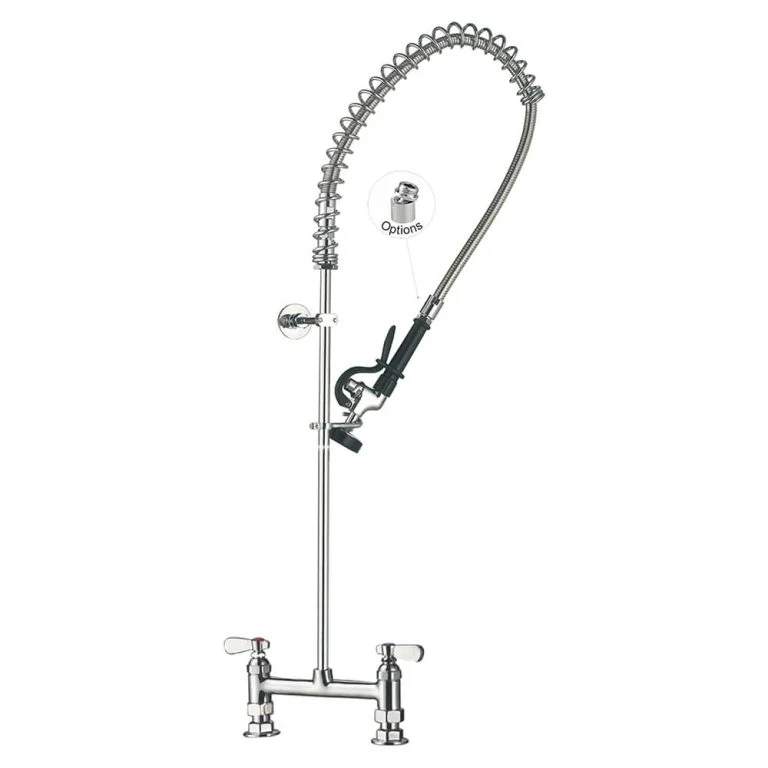 Restaurant Sink Faucet 98007-1 8 Inches Center Deck mount Faucet Commercial Sink Restaurant Pre-Rinse Faucet Toprinse