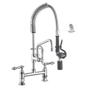 Vòi Xịt Rửa Bếp Tiết Kiệm Nước Gắn Chậu Tâm 8 Inch Kèm Vòi Phụ Toprinse 98007MN-2C