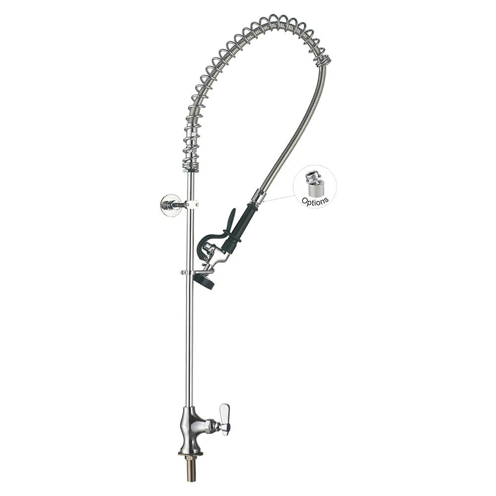 Vòi Xịt Rửa Chén Nhà Hàng 98008-1 Single Temperature Deck mount Commercial Sink Restaurant Pre-Rinse Faucet Toprinse