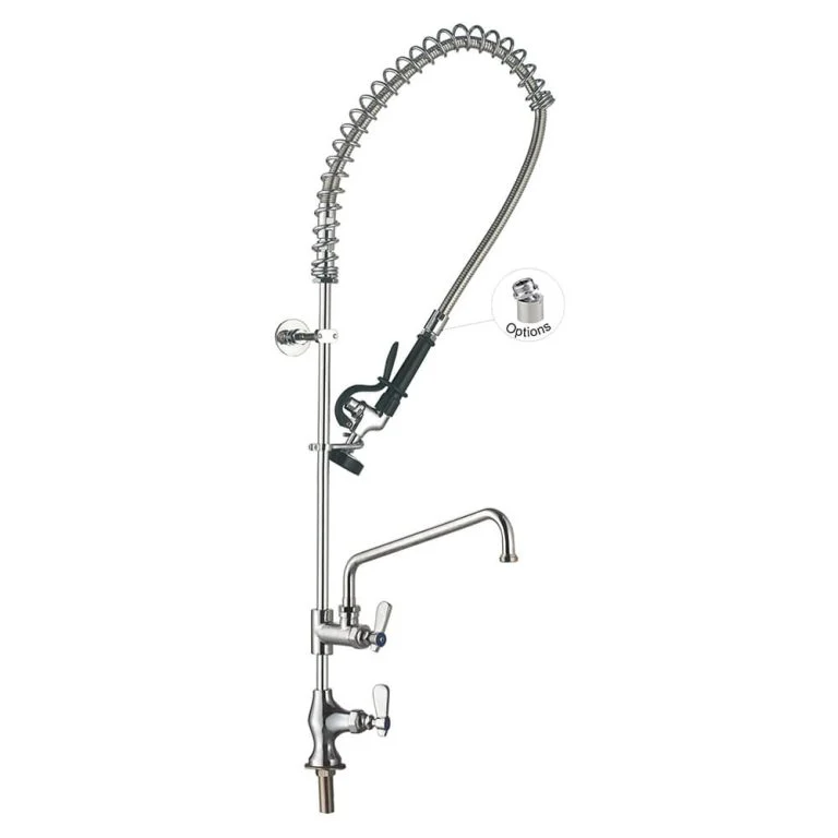 Restaurant Sink Faucet 98008-2 Single Temperature Deck mount Commercial Sink Restaurant Pre-Rinse Faucet with swing nozzle Toprinse