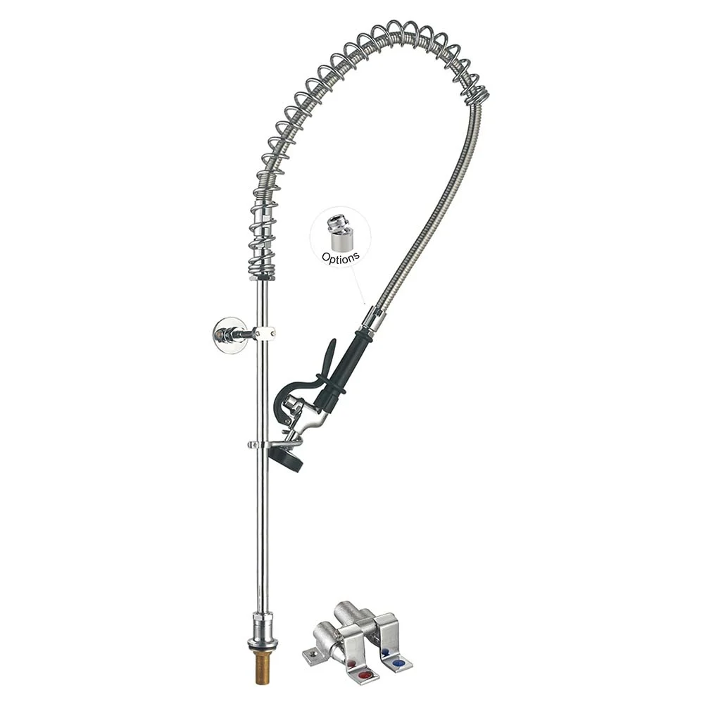 Vòi Xịt Rửa Rảnh Tay (Cảm Ứng / Đạp Chân) 98009AF-1 Deck Mount Pre-Rinse Faucet with Pedal Valve for Commercial Kitchen Toprinse