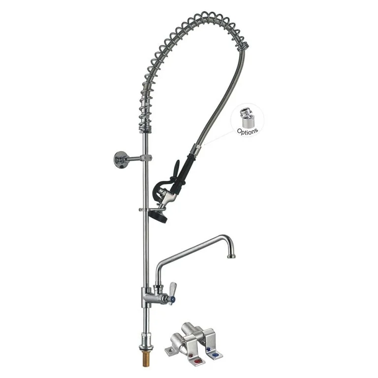 98009AF-2 Deck Mount Pre-Rinse Faucet, pot filler faucet with Pedal Valve for Commercial Kitchen Toprinse