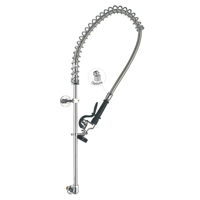 Wall Mounted Faucet 98010-1 Single Temperature Wall Mount Commercial Kitchen Pre-Rinse Faucet, no handle Toprinse