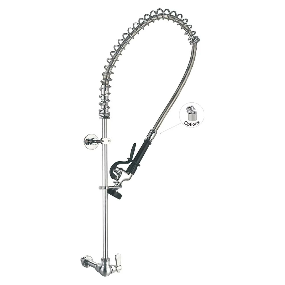 Vòi Xịt Rửa Chén Gắn Tường 98011-1 Single Hole Wall Mounted Commercial Kitchen Sink Pre Rinse Faucet Toprinse