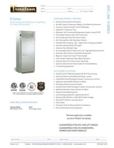 R-Series Spec-Line Even-Thaw Refrigerator R-Series Spec-Line Even-Thaw Refrigerator RET232NUT-FHS Traulsen
