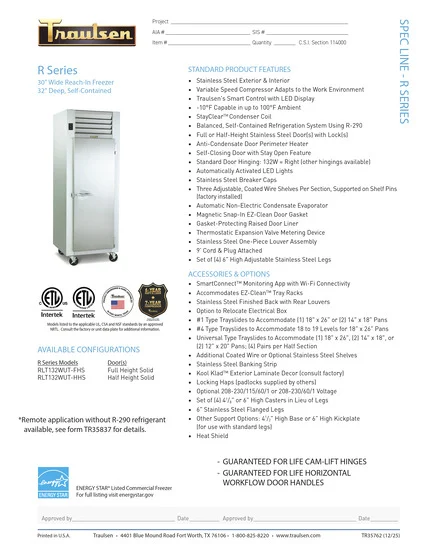 Tủ Lạnh & Tủ Đông Traulsen RLT132WUT