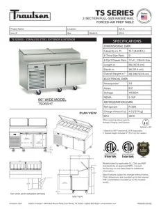Traulsen Pizza Preparation Table TS066HT
