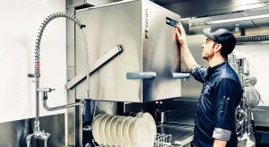 Winterhalter PT-L Extra-Wide Pass-Through Hood Dishwasher