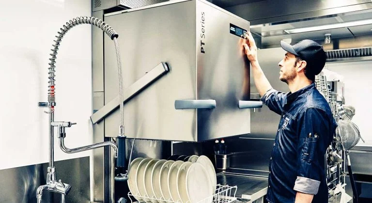 Winterhalter PT-L Extra-Wide Pass-Through Hood Dishwasher