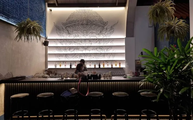 Thực tế quầy bar lớn nhà hàng Amdang Typhoon - Saigon Horeca