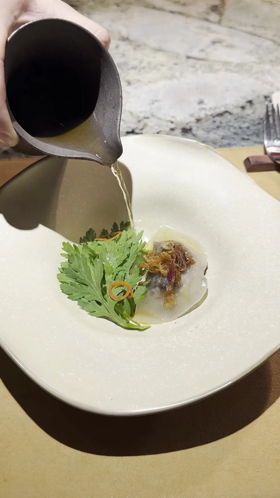 Món khai vị nước dùng rau củ thuần chay